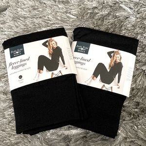 🚫SOLD Bundle of 2️⃣ Pack of Fleece Leggings Black🚫